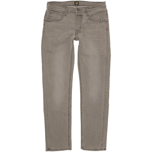 Lee Daren Men Grey Straight Slim Stretch Jeans W32 L32