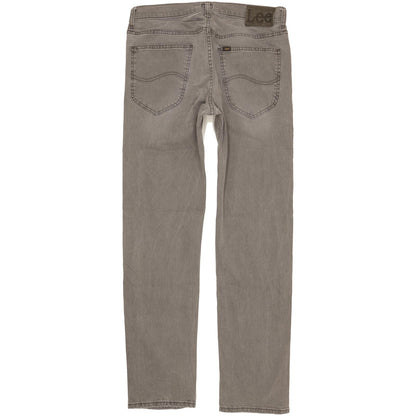 Lee Daren Men Grey Straight Slim Stretch Jeans W32 L32