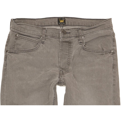 Lee Daren Men Grey Straight Slim Stretch Jeans W32 L32