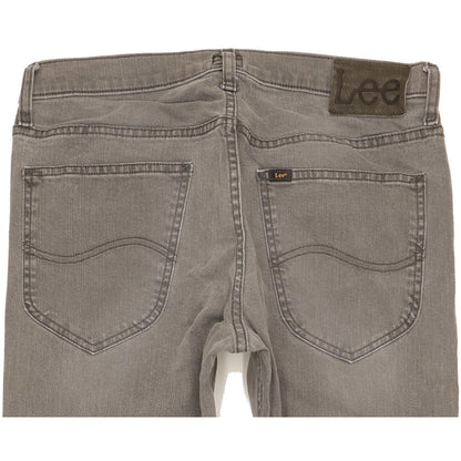 Lee Daren Men Grey Straight Slim Stretch Jeans W32 L32