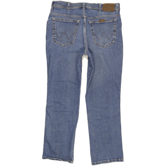 Wrangler Durable Quality Men Blue Straight Regular Stretch Jeans W36 L29