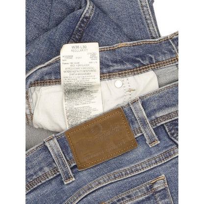 Wrangler Durable Quality Men Blue Straight Regular Stretch Jeans W36 L29
