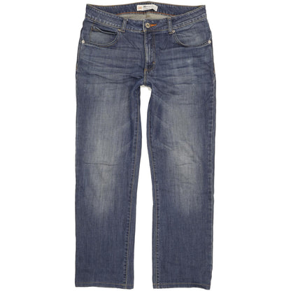 Lee Modern Men Blue Straight Regular Stretch Jeans W34 L31