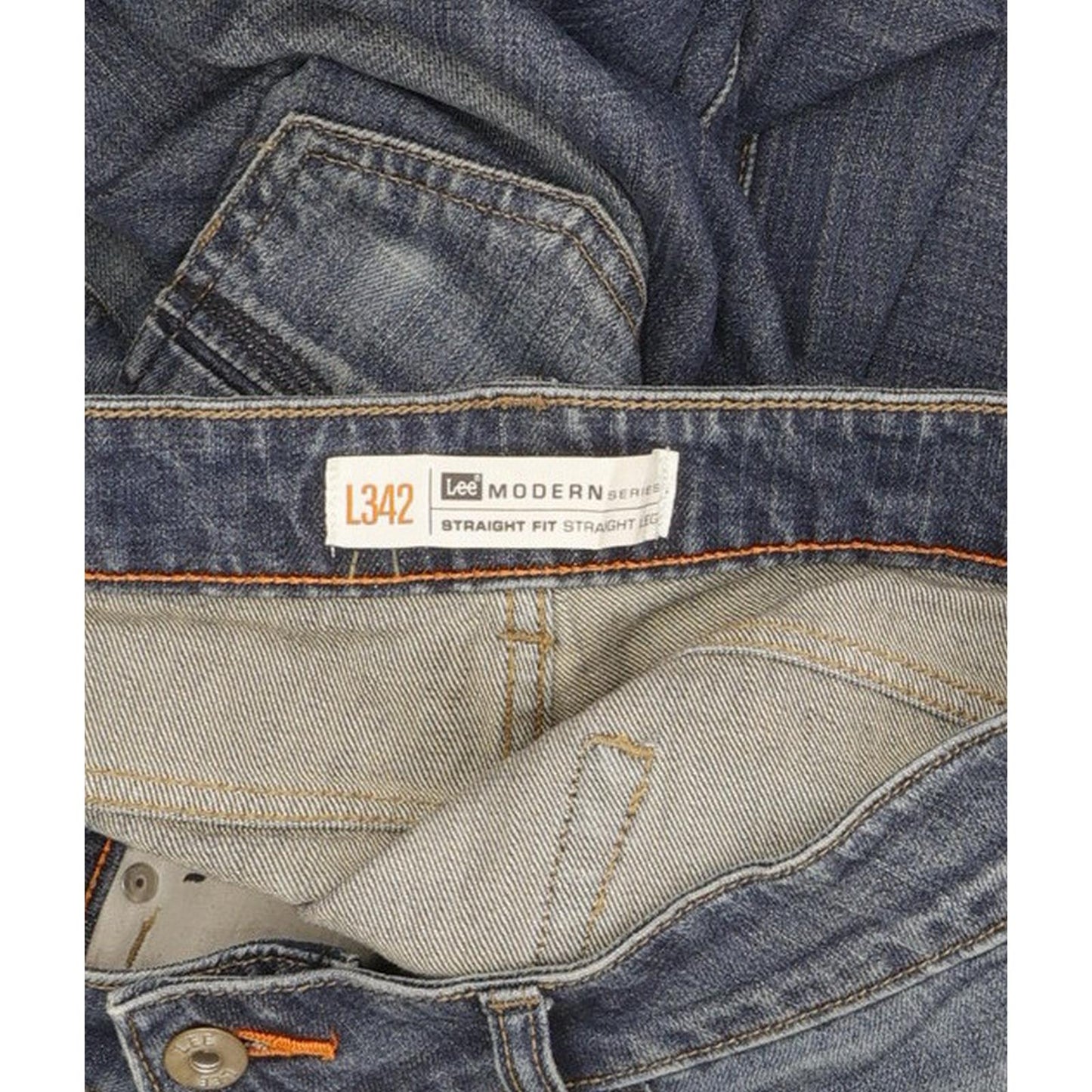 Lee Modern Men Blue Straight Regular Stretch Jeans W34 L31