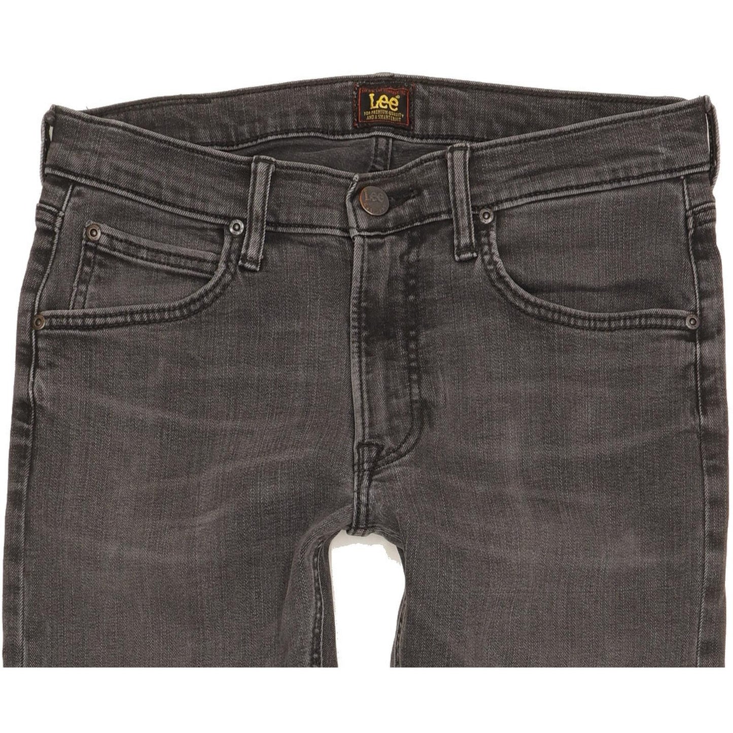 Lee Luke Men Charcoal Skinny Slim Stretch Jeans W30 L33