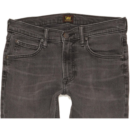 Lee Luke Men Charcoal Skinny Slim Stretch Jeans W30 L33