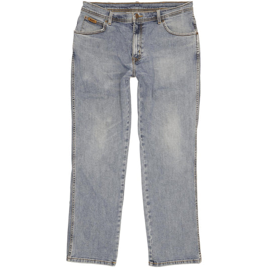 Wrangler Texas Men Blue Straight Regular Stretch Jeans W36 L30