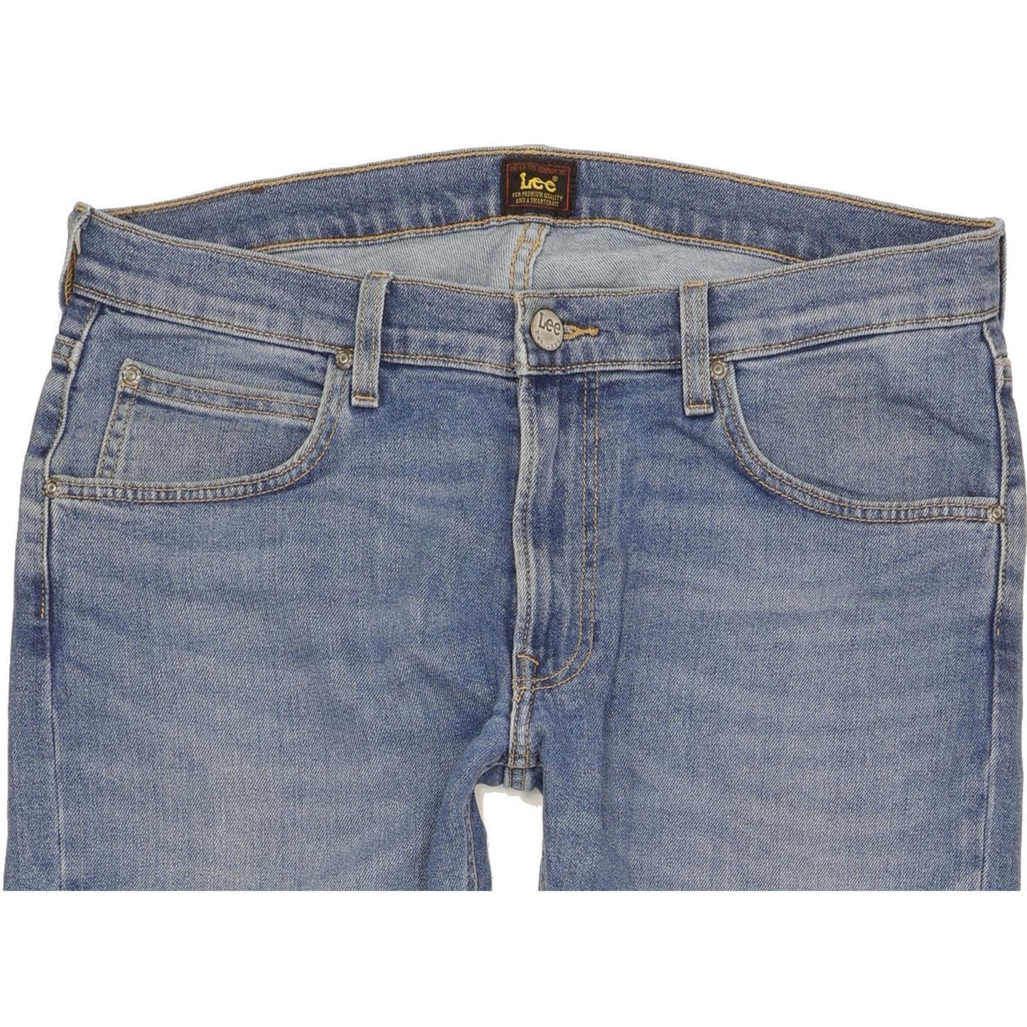Lee Daren Men Blue Straight Slim Stretch Jeans W34 L34