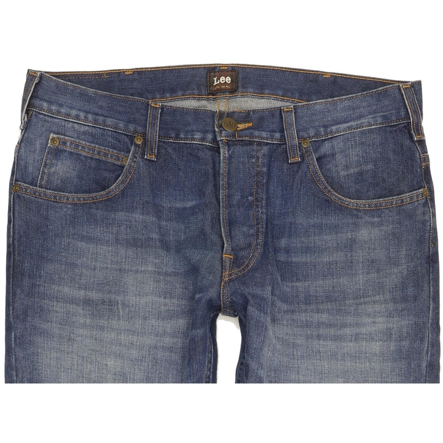 Lee Knox Men Blue Straight Regular Jeans W33 L32