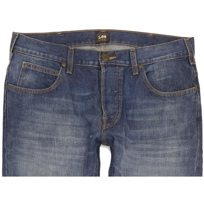Lee Knox Men Blue Straight Regular Jeans W33 L32