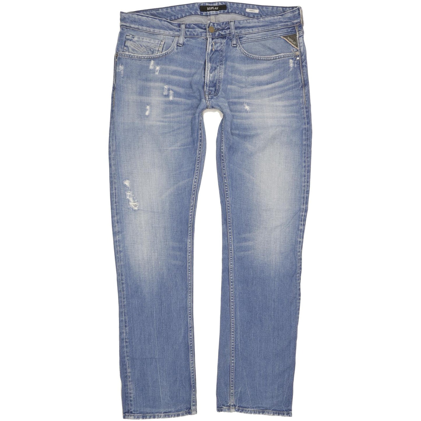 Replay Newbill Men Blue Straight Regular Jeans W37 L34