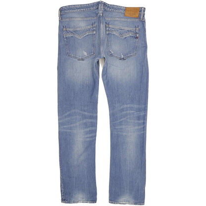 Replay Newbill Men Blue Straight Regular Jeans W37 L34