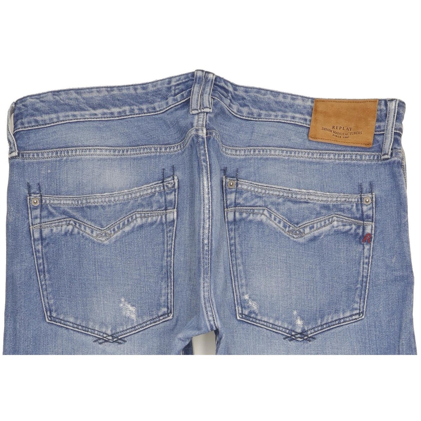 Replay Newbill Men Blue Straight Regular Jeans W37 L34