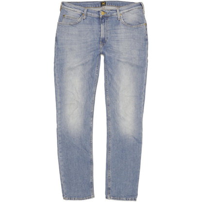 Lee Rider Men Blue Straight Regular Stretch Jeans W34 L32