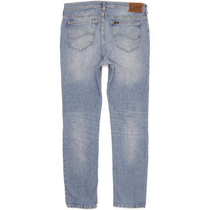 Lee Rider Men Blue Straight Regular Stretch Jeans W34 L32