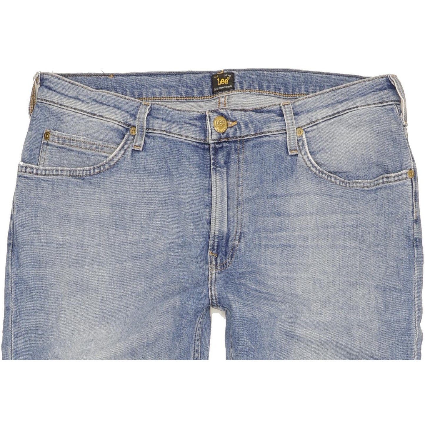 Lee Rider Men Blue Straight Regular Stretch Jeans W34 L32