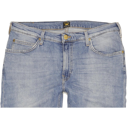 Lee Rider Men Blue Straight Regular Stretch Jeans W34 L32