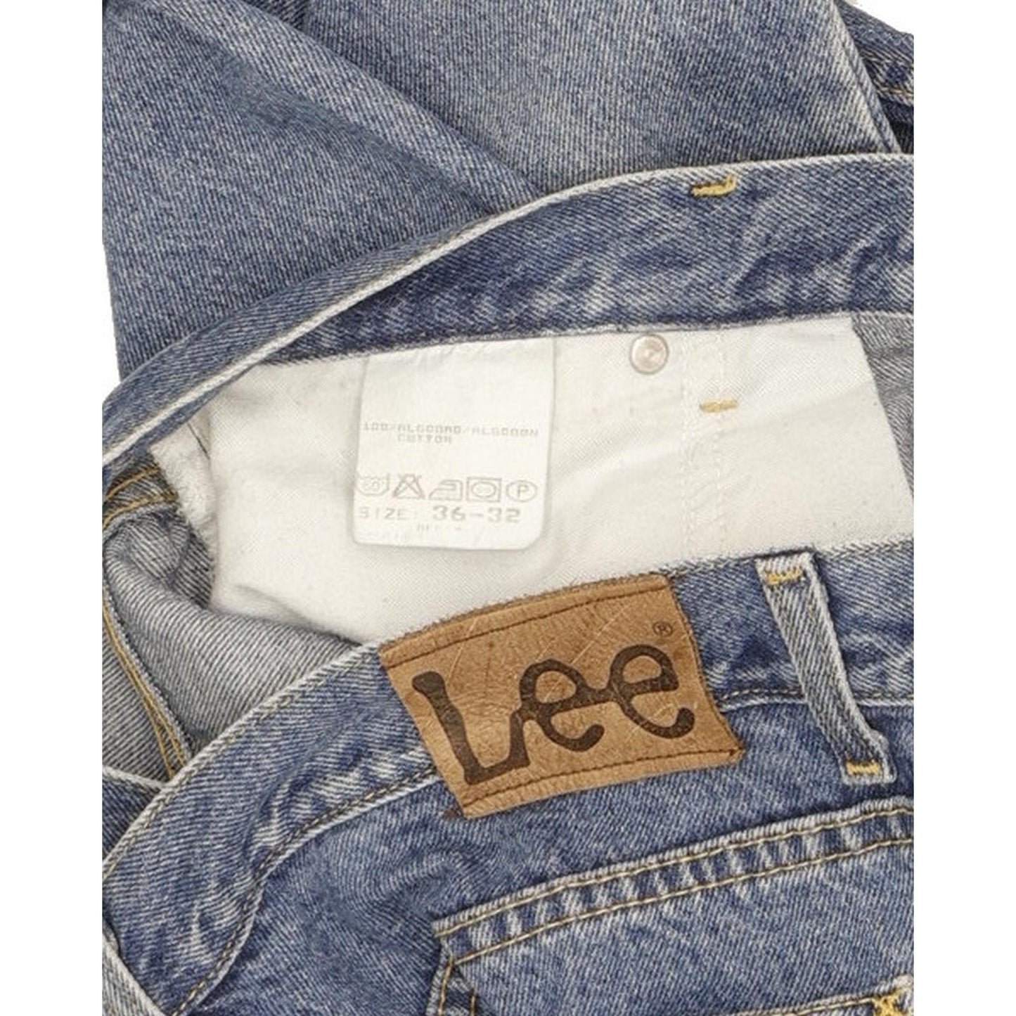 Lee Men Blue Straight Regular Jeans W36 L32