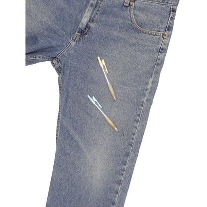 Lee Men Blue Straight Regular Jeans W36 L32