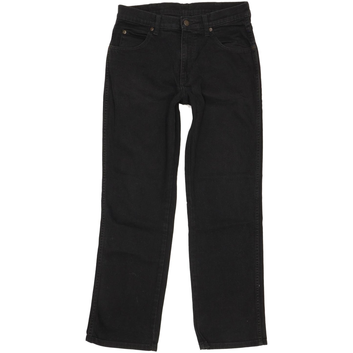 Wrangler Durable Quality Men Black Straight Regular Stretch Jeans W30 L29