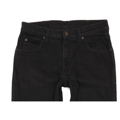 Wrangler Durable Quality Men Black Straight Regular Stretch Jeans W30 L29