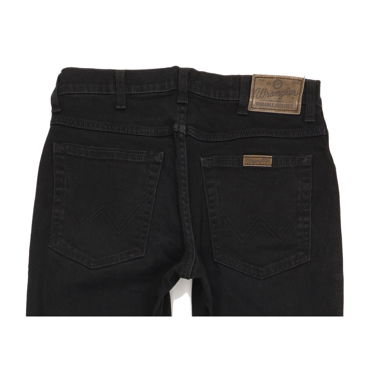 Wrangler Durable Quality Men Black Straight Regular Stretch Jeans W30 L29
