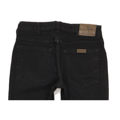 Wrangler Durable Quality Men Black Straight Regular Stretch Jeans W30 L29