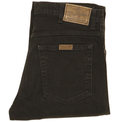 Wrangler Durable Quality Men Black Straight Regular Stretch Jeans W30 L29