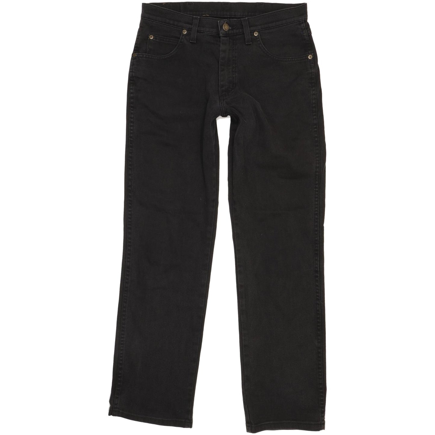 Wrangler Durable Quality Men Black Straight Regular Stretch Jeans W32 L32