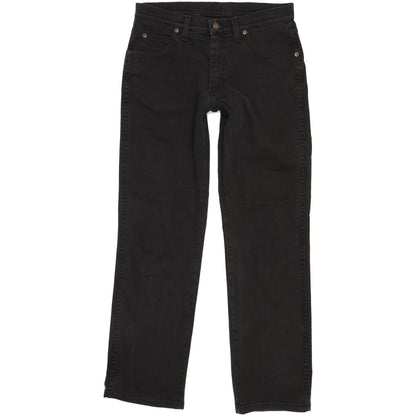 Wrangler Durable Quality Men Black Straight Regular Stretch Jeans W32 L32