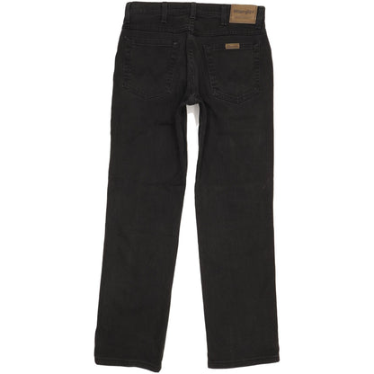 Wrangler Durable Quality Men Black Straight Regular Stretch Jeans W32 L32