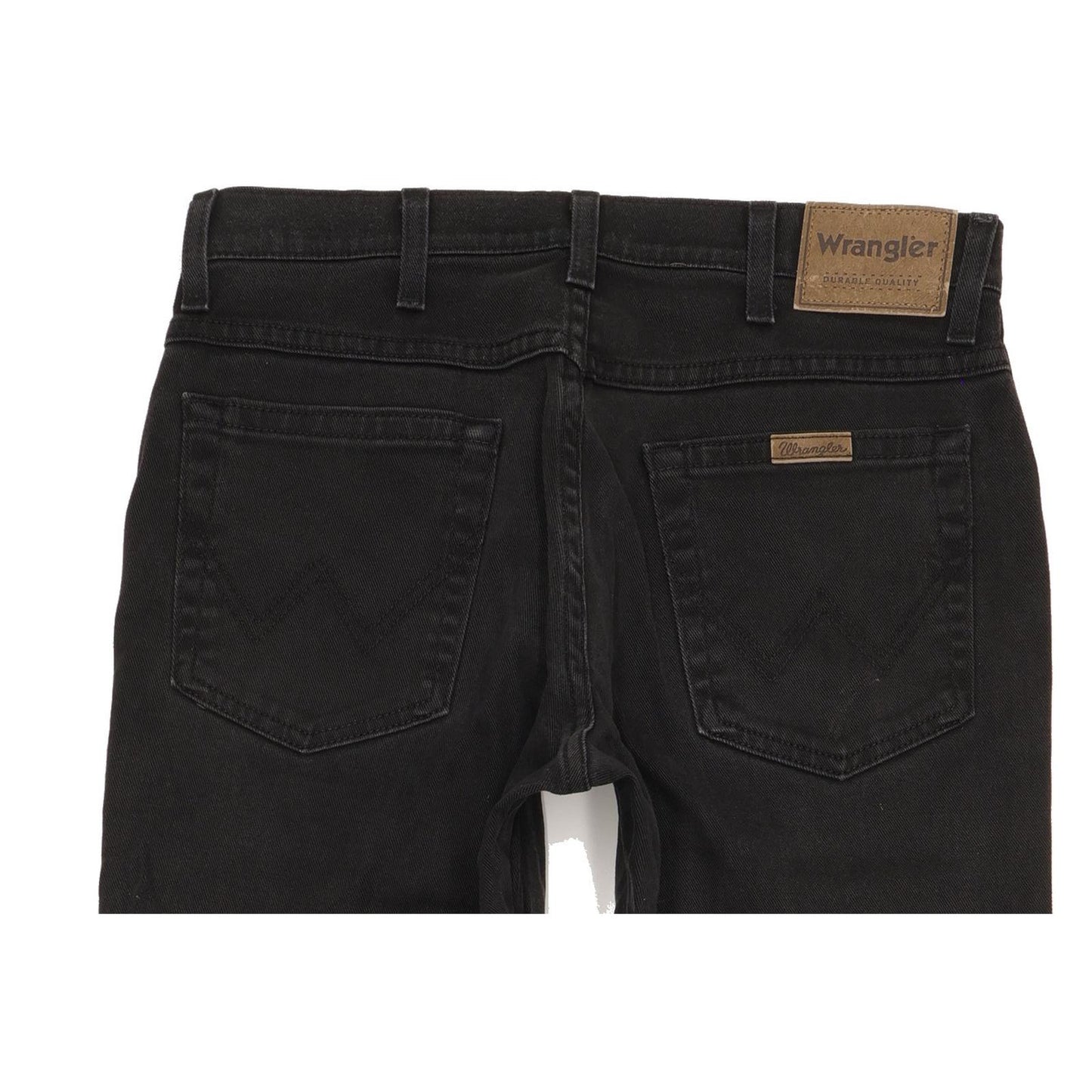 Wrangler Durable Quality Men Black Straight Regular Stretch Jeans W32 L32