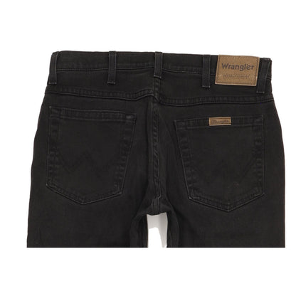 Wrangler Durable Quality Men Black Straight Regular Stretch Jeans W32 L32