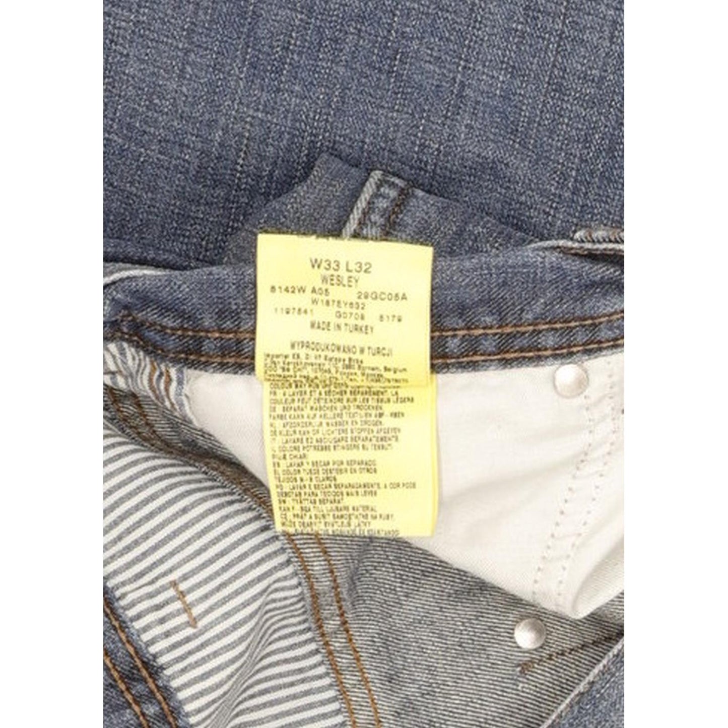 Wrangler Wesley Men Blue Straight Regular Jeans W33 L31