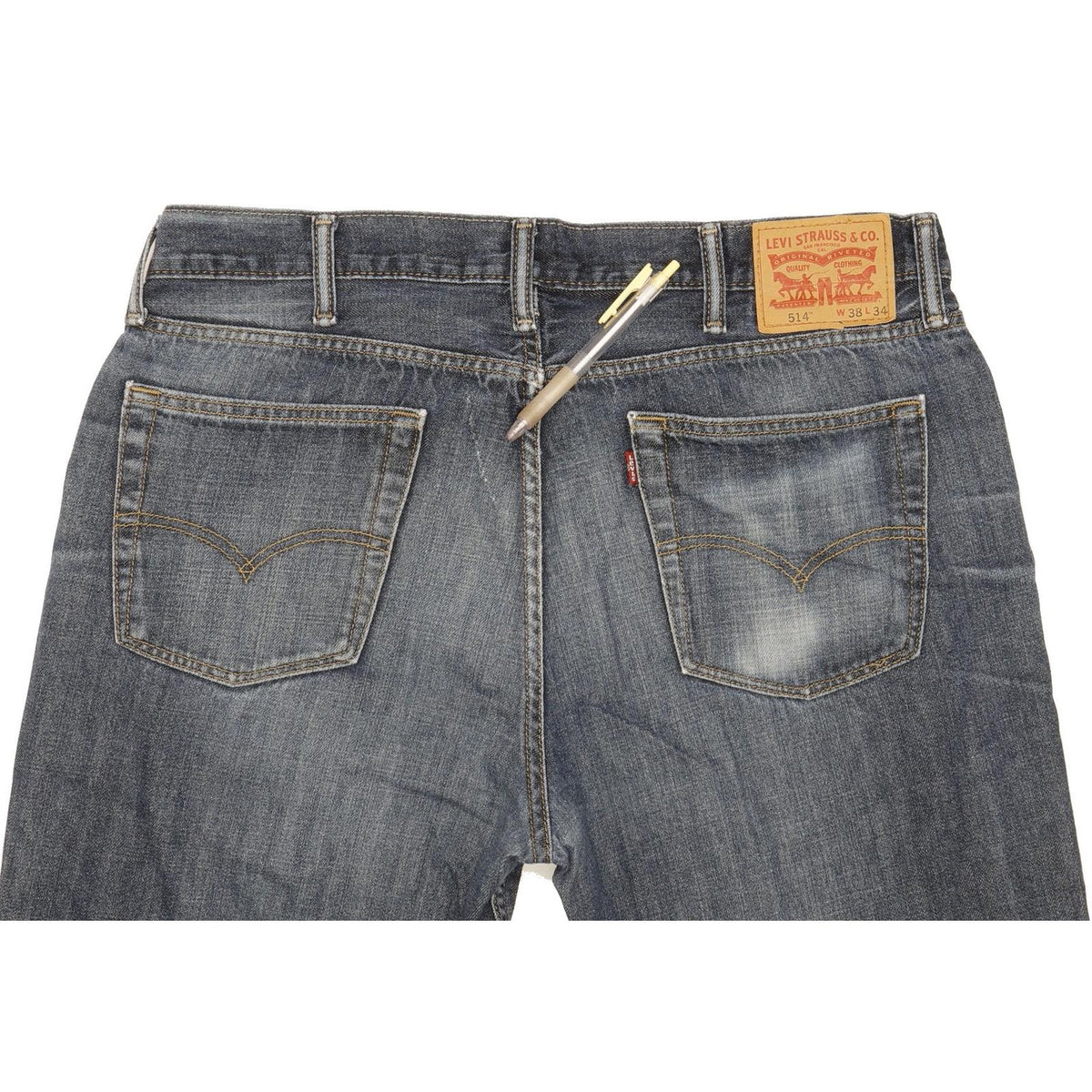 Levi's 514 Men Blue Straight Slim Jeans W38 L34