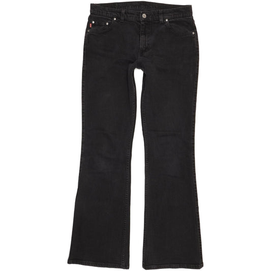 Mustang Bell Women Black Bootcut Regular Stretch Jeans W31 L33