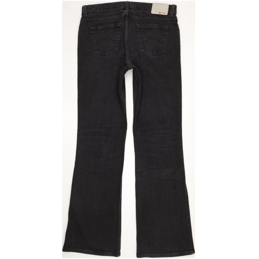 Mustang Bell Women Black Bootcut Regular Stretch Jeans W31 L33