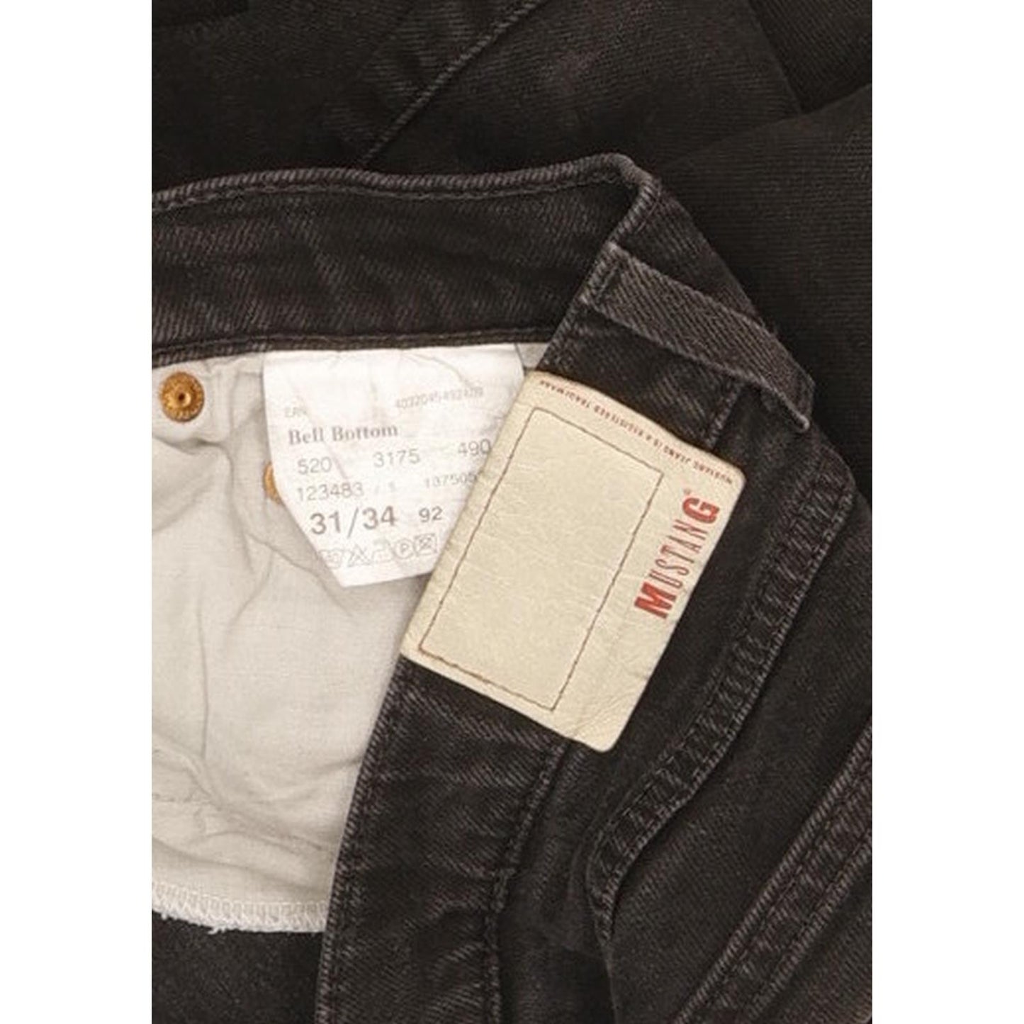Mustang Bell Women Black Bootcut Regular Stretch Jeans W31 L33