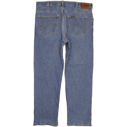 Lee Brooklyn Men Blue Straight Regular Stretch Jeans W38 L29