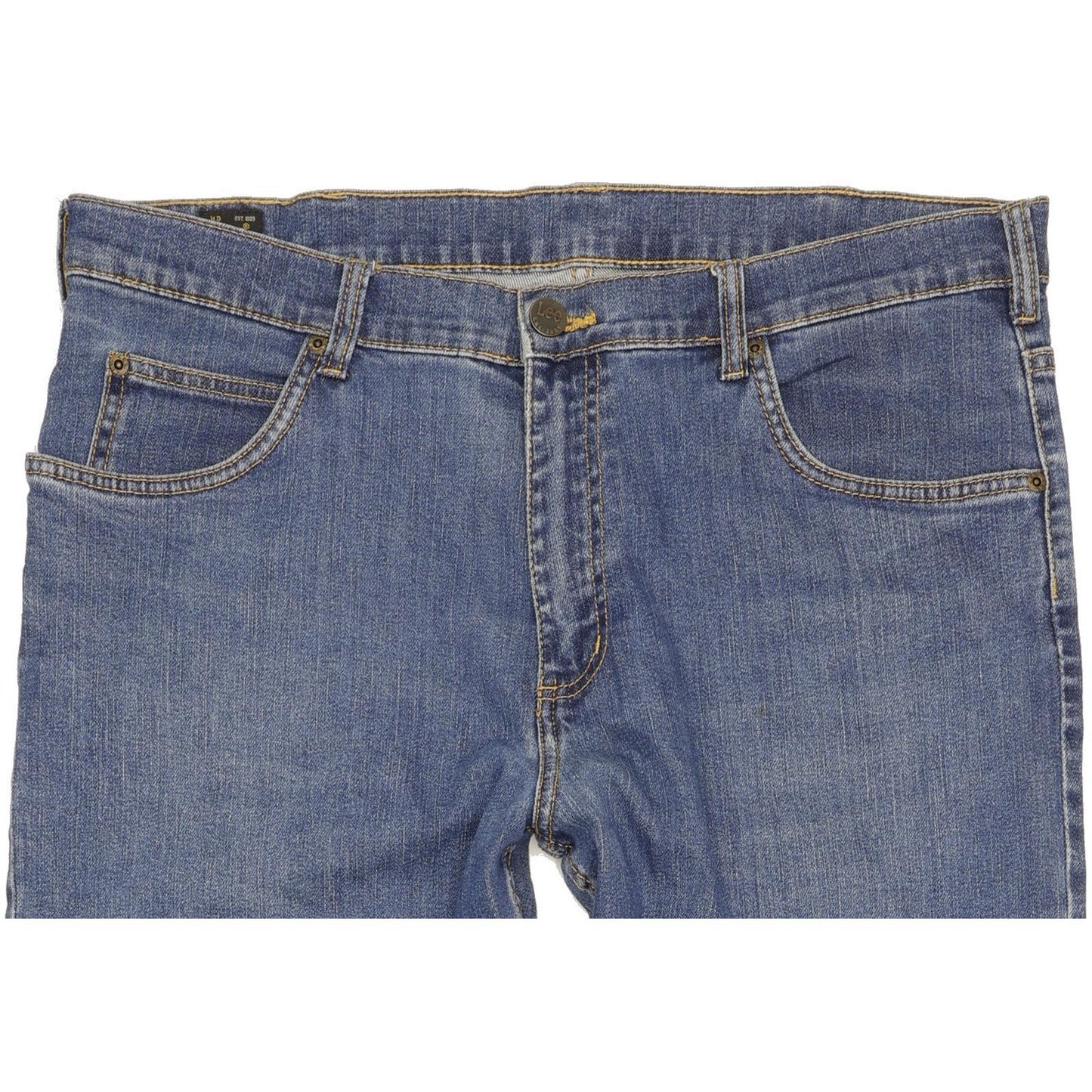 Lee Brooklyn Men Blue Straight Regular Stretch Jeans W38 L29