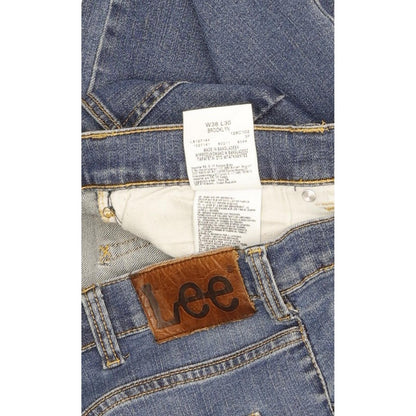 Lee Brooklyn Men Blue Straight Regular Stretch Jeans W38 L29