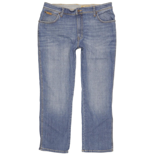 Wrangler Texas Men Blue Straight Regular Stretch Jeans W38 L29