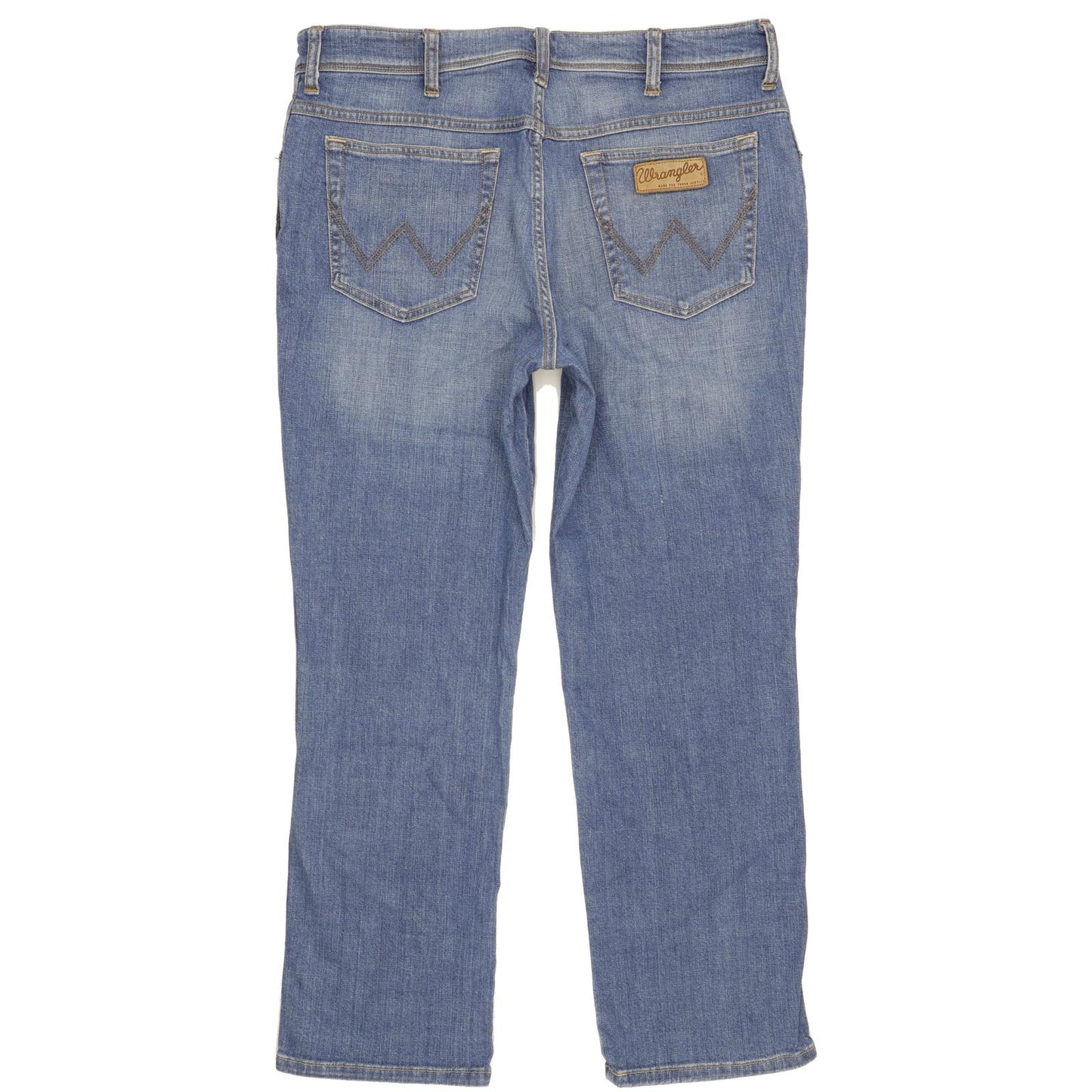 Wrangler Texas Men Blue Straight Regular Stretch Jeans W38 L29