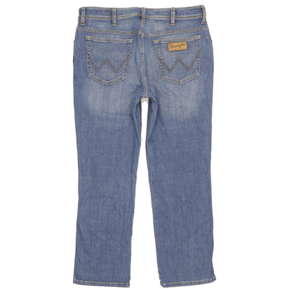 Wrangler Texas Men Blue Straight Regular Stretch Jeans W38 L29