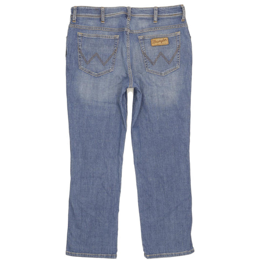 Wrangler Texas Men Blue Straight Regular Stretch Jeans W38 L29