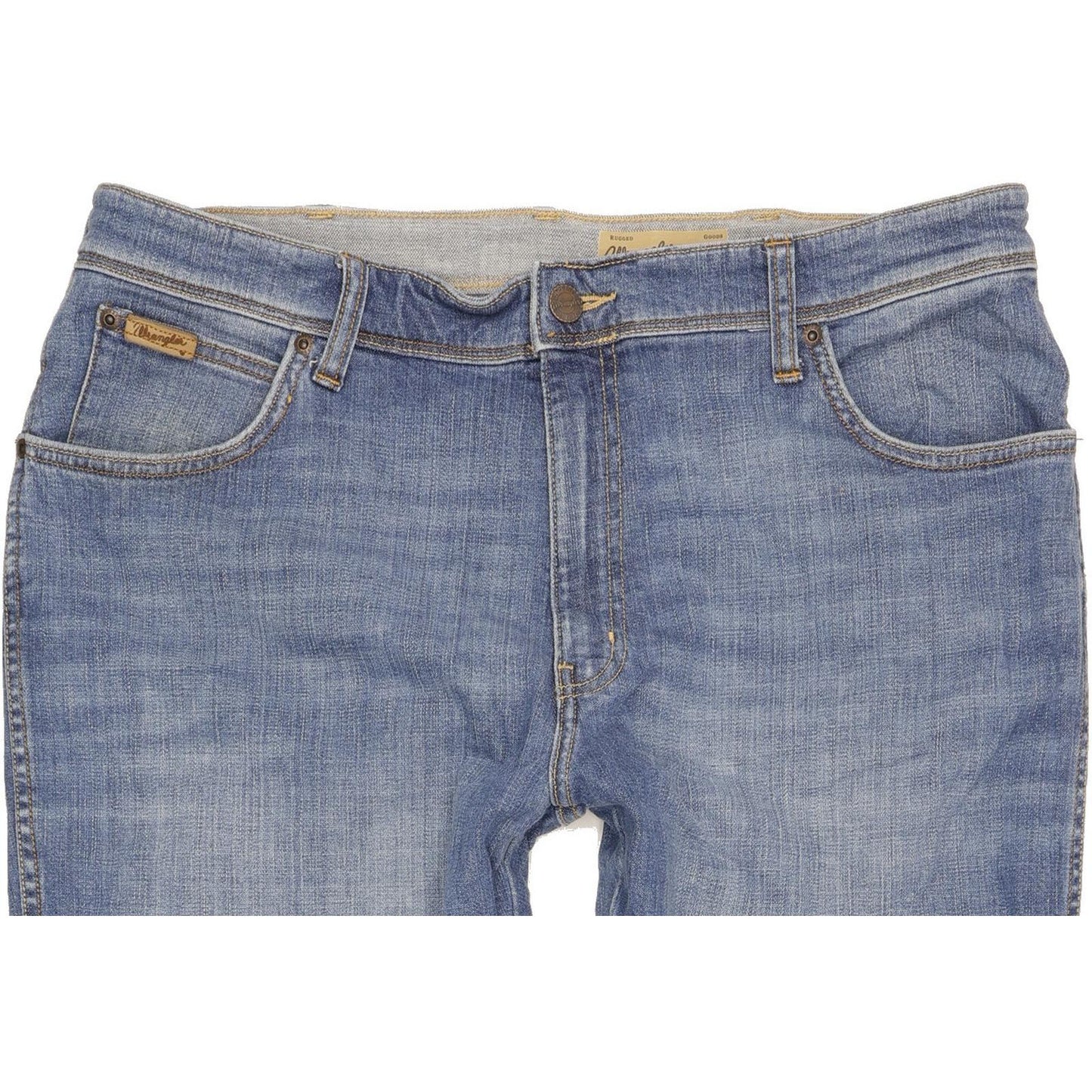 Wrangler Texas Men Blue Straight Regular Stretch Jeans W38 L29