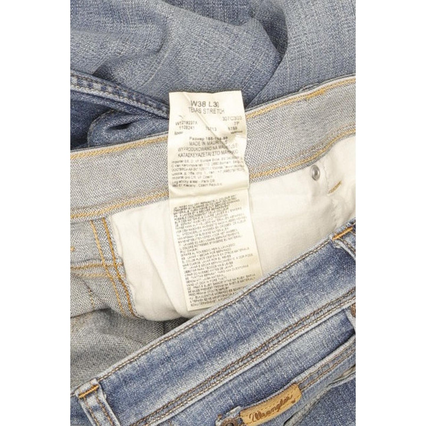 Wrangler Texas Men Blue Straight Regular Stretch Jeans W38 L29