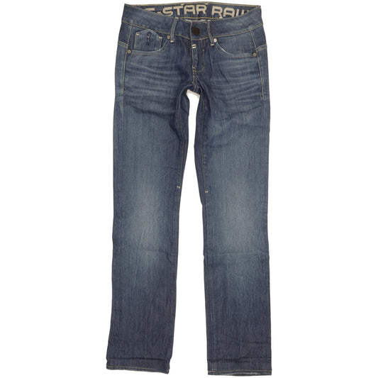 G-Star Corvet Women Blue Straight Slim Stretch Jeans W26 L29