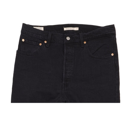 Levi's Ribcage Black Flared Slim Cropped Stretch Jeans High Waisted W31 L29