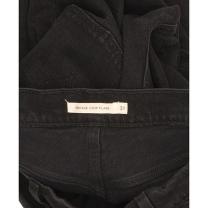 Levi's Ribcage Black Flared Slim Cropped Stretch Jeans High Waisted W31 L29